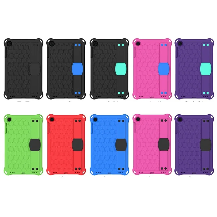 Funda híbrida de carcasa con textura de panal de abeja para tablet Samsung Galaxy Tab A 10.1 (2019) SM-T510/T515 - Negro