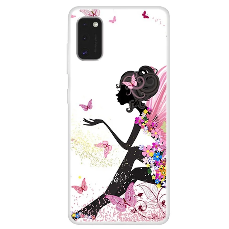 Pattern Printing Soft TPU Case Accessory for Samsung Galaxy A71 - Butterfly Girl