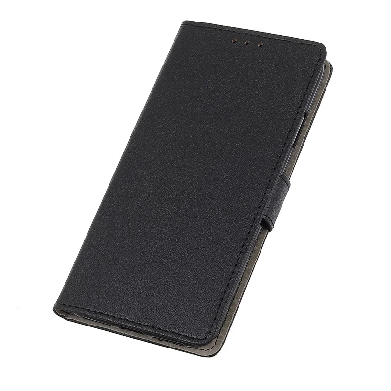 PU Leather Protective Cover Wallet Phone Casing for Samsung Galaxy A41 - Black