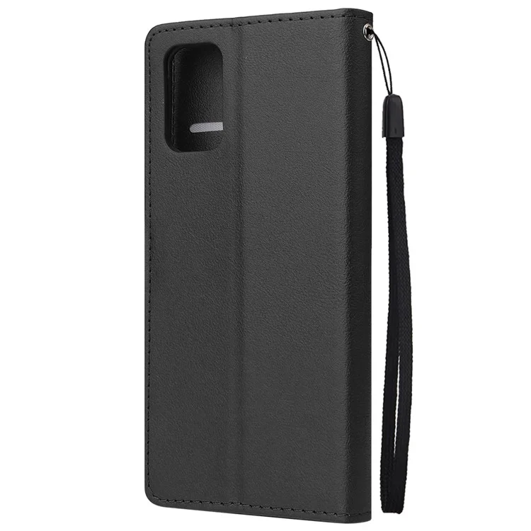 Couvercle de Protection en Cuir de Support de Portefeuille Avec Sangle Pour Samsung Galaxy S20 Plus / S20 Plus 5G - le Noir