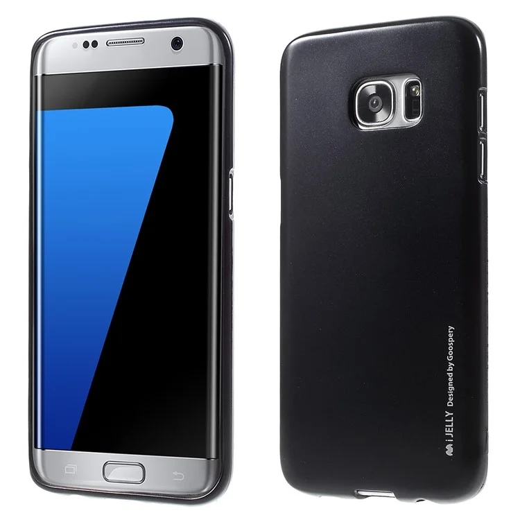 MERCURY GOOSPERY i JELLY for Samsung Galaxy S7 edge G935 Metallic Finish TPU Case - Black