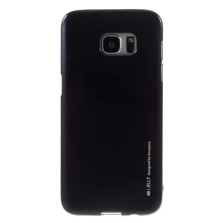 MERCURY GOOSPERY i JELLY for Samsung Galaxy S7 edge G935 Metallic Finish TPU Case - Black
