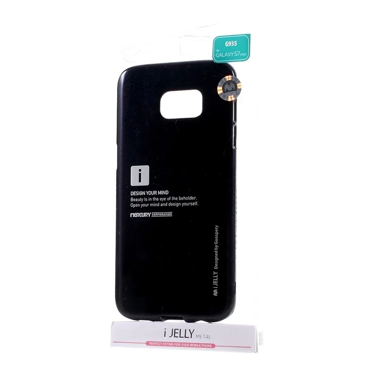MERCURY GOOSPERY i JELLY for Samsung Galaxy S7 edge G935 Metallic Finish TPU Case - Black
