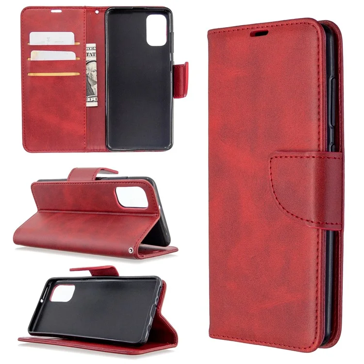 PU Leder Telefon Brieftasche Mit Stand -telefon -deckung Für Samsung Galaxy A41 (globale Version) - Rot