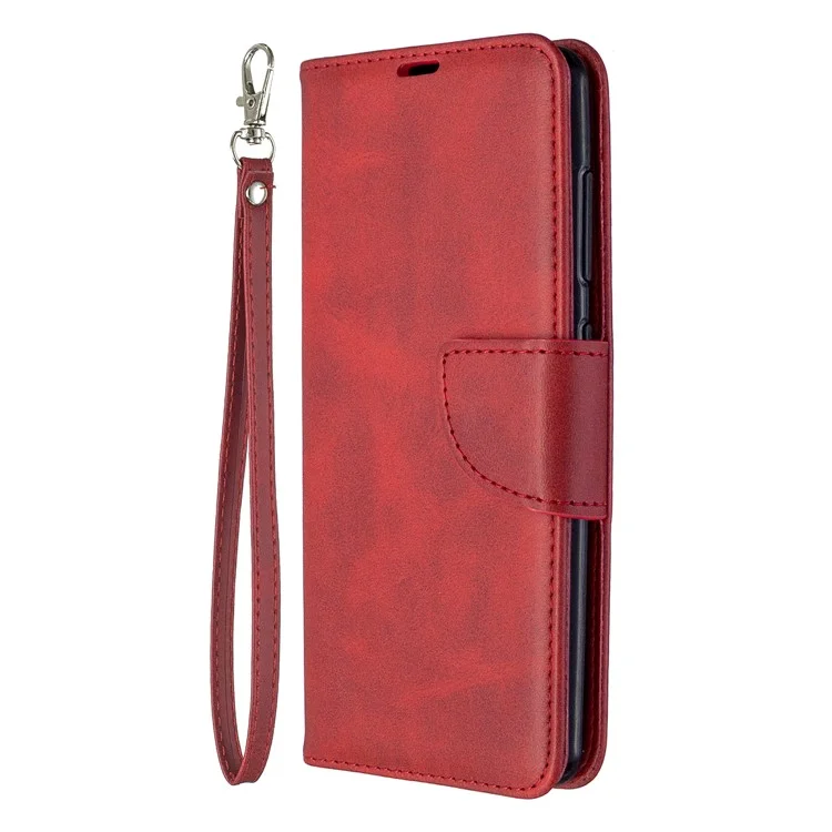 Portefeuille de Téléphone en Cuir PU Avec Couvercle de Téléphone Pour le Samsung Galaxy A41 (version Globale) - Rouge