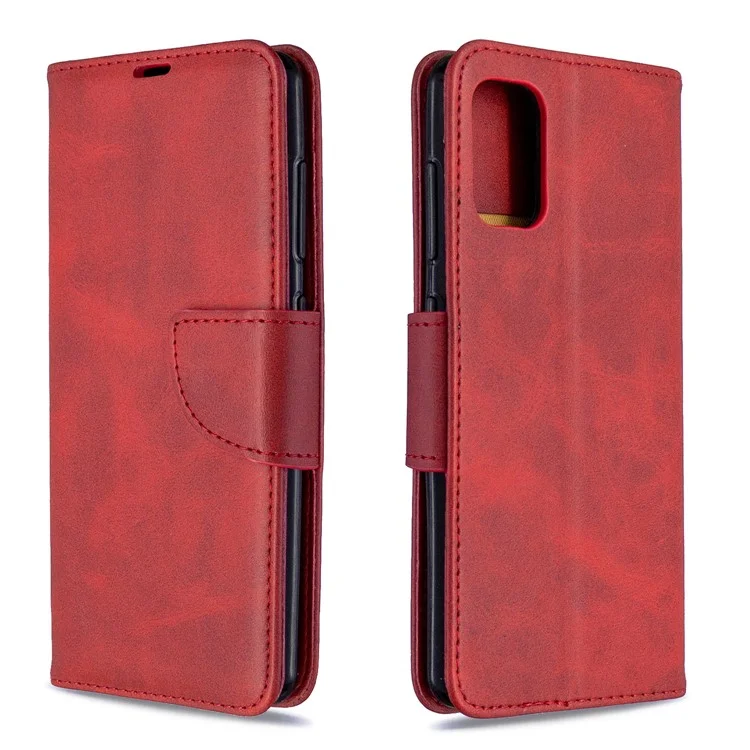 PU Leder Telefon Brieftasche Mit Stand -telefon -deckung Für Samsung Galaxy A41 (globale Version) - Rot