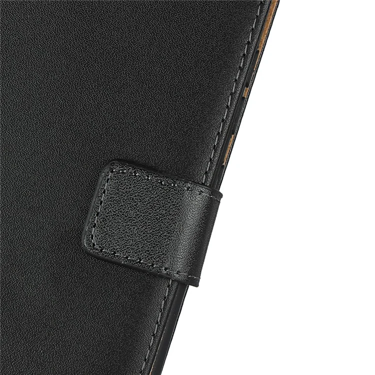 Full Coverage Genuine Leather Shell with Stand Wallet Protective Case for Samsung Galaxy A41 (Global Version)