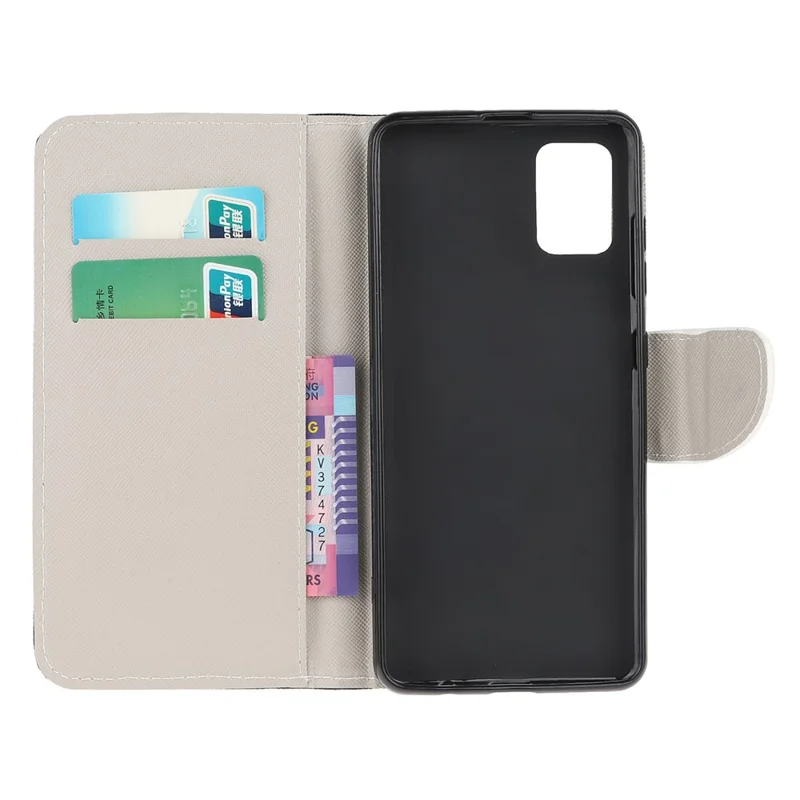 Pattern Printing Cross Texture Leather Wallet Case for Samsung Galaxy A41 (Global Version) - Do not Touch