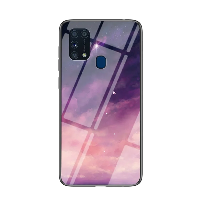 Starry Sky gehard glas + PC + TPU Combo hoesje voor Samsung Galaxy M31 - Fantasy Sky