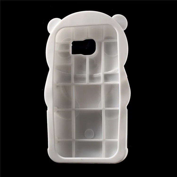 Cute 3D Panda Silicone Case Cover for Samsung Galaxy S7 G930 - Black