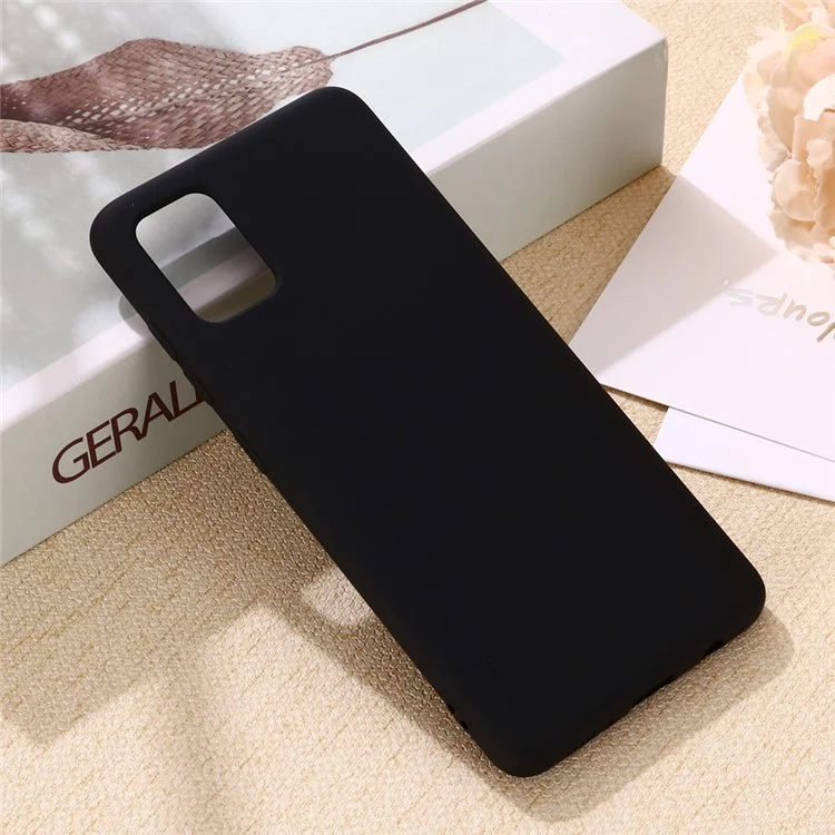 Custodia Per Telefono di Copertina in Silicone Liquido a Prova di Shock Per Samsung Galaxy A41 (versione Globale) - Nero