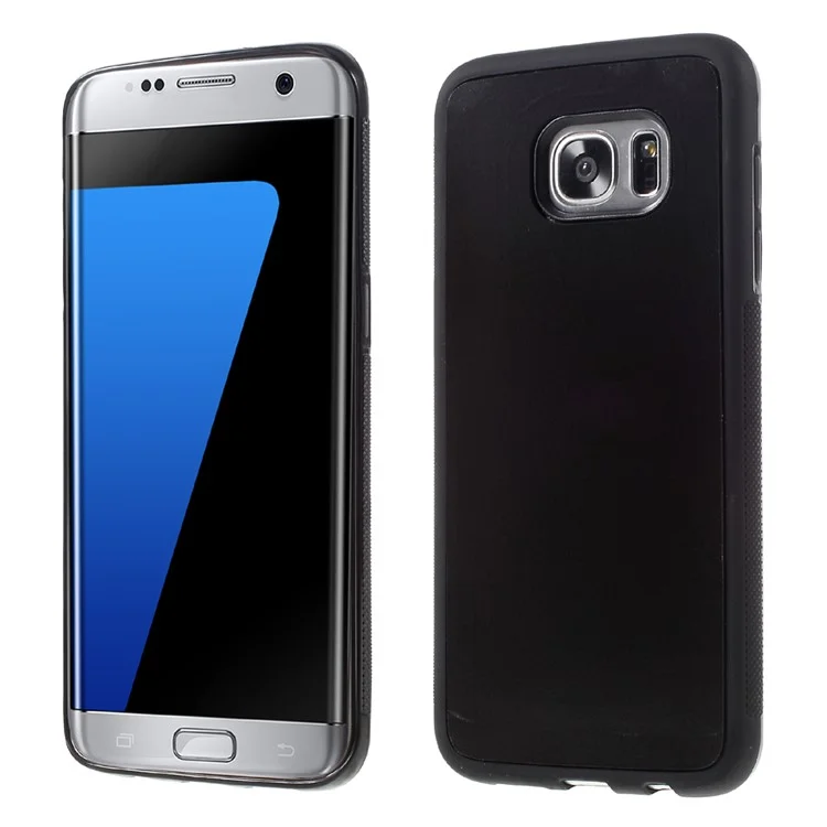 Anti-Gravity Magic Stick to Mirror Whiteboard Selfie Case for Samsung Galaxy S7 edge G935 - Black
