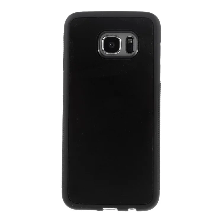 Anti-Gravity Magic Stick to Mirror Whiteboard Selfie Case for Samsung Galaxy S7 edge G935 - Black