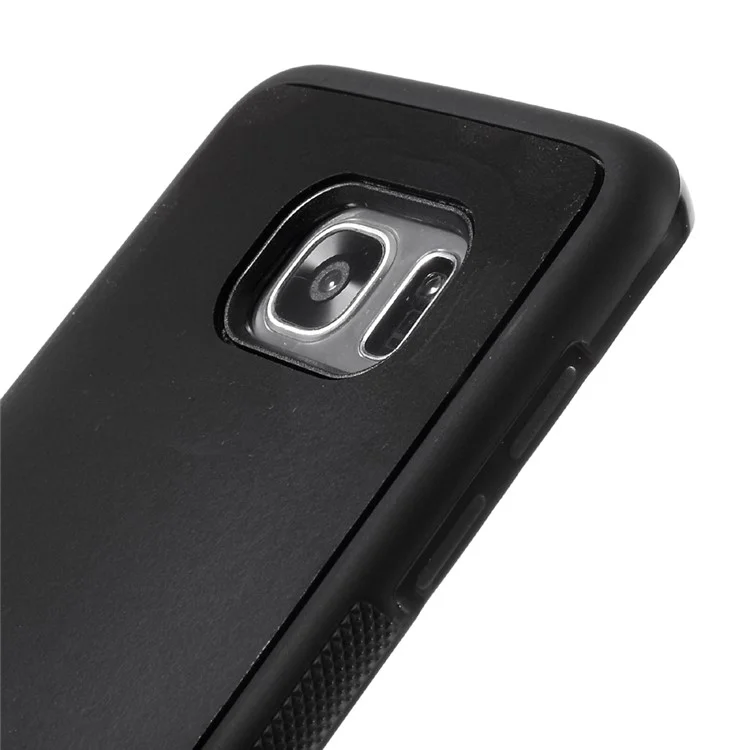 Anti-Gravity Magic Stick to Mirror Whiteboard Selfie Case for Samsung Galaxy S7 edge G935 - Black