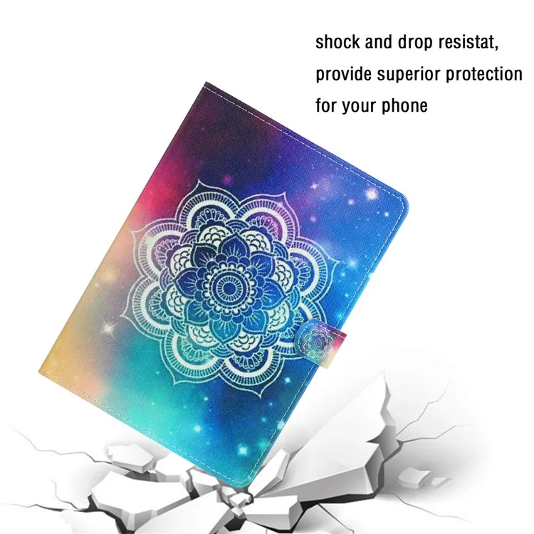 Pattern Printing Card Slots Flip Leather Tablet Cover for Samsung Galaxy Tab S6 Lite (2020) P610 P615 / (2022) / (2024) - Style A