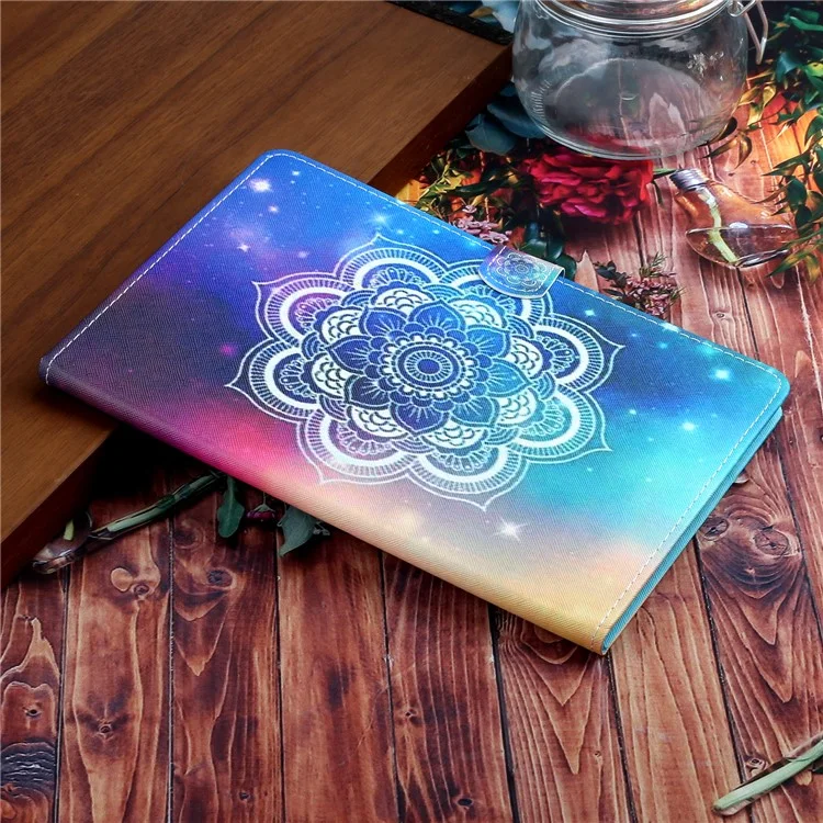 Pattern Printing Card Slots Flip Leather Tablet Cover for Samsung Galaxy Tab S6 Lite (2020) P610 P615 / (2022) / (2024) - Style A