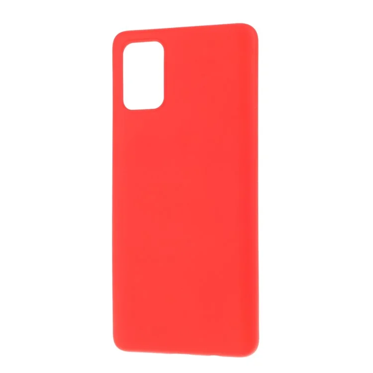 X-LEVEL Dynamic Series Liquid Silicone Soft Cover Phone Shell for Samsung Galaxy A71 SM-A715 - Red