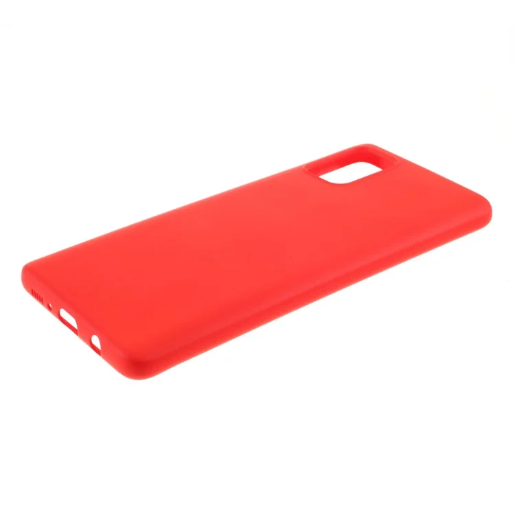 Série Dinâmica de Nível x Liquid Silicone Cover Soft Conchone Para Samsung Galaxy A71 SM-A715 - Vermelho