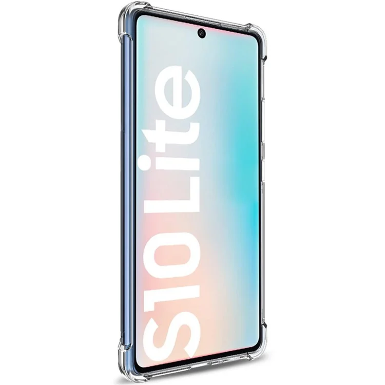 IMAK Crystal Case II Carcasa clara resistente al desgaste + película protectora de pantalla para Samsung Galaxy A91/S10 Lite/M80S - Transparente