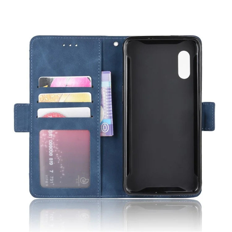 Custodia in pelle con supporto per Samsung Galaxy Xcover Pro - Blu