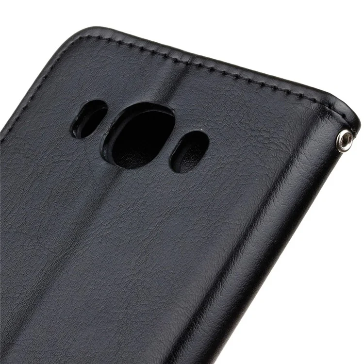 Wallet Stand Leather Protective Case for Samsung Galaxy J5 (2016) - Black