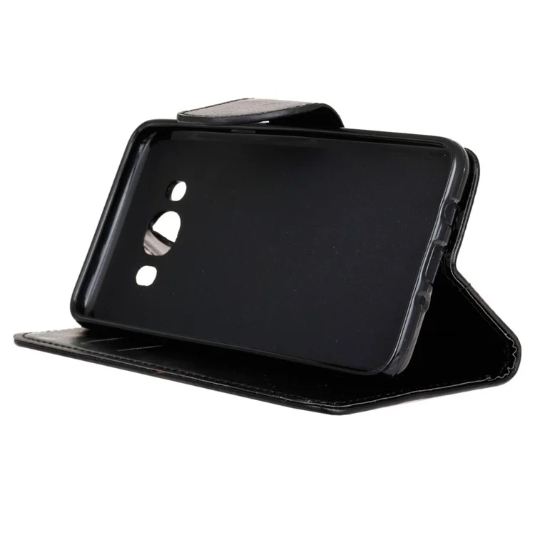 Wallet Stand Leather Protective Case for Samsung Galaxy J5 (2016) - Black