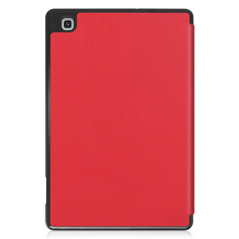 Tri-fold Stand Cover for Samsung Galaxy Tab S6 Lite (2024)/(2022)/(2020) Leather Tablet Case with Pen Slot - Red