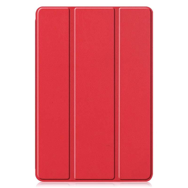 Tri-fold Stand Cover for Samsung Galaxy Tab S6 Lite (2024)/(2022)/(2020) Leather Tablet Case with Pen Slot - Red