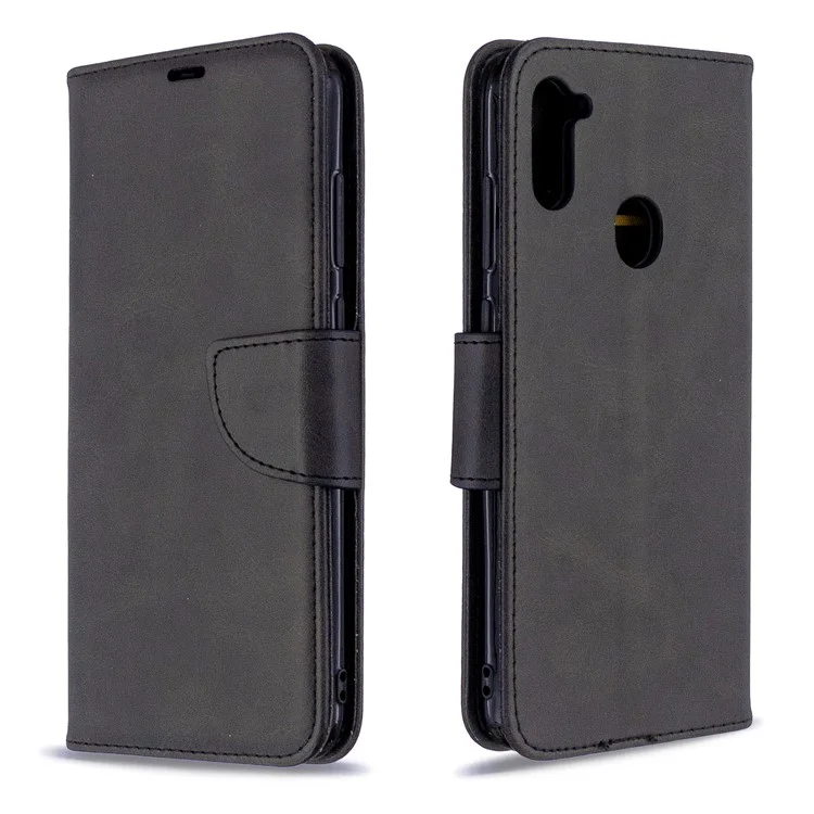 Case de Support en Cuir de Portefeuille Pour Samsung Galaxy A11 (version Ue) / M11 - le Noir