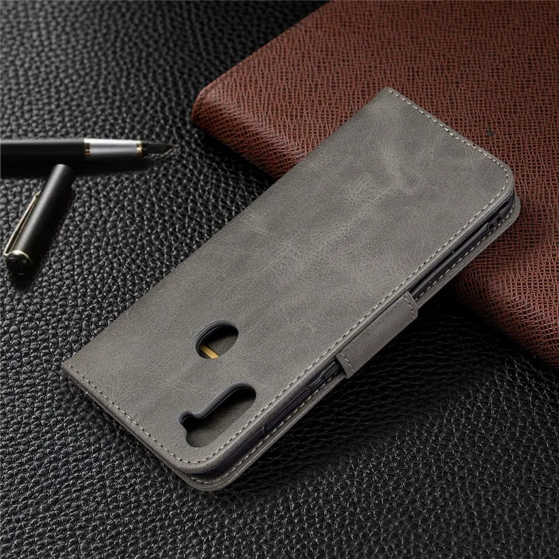 Wallet Leather Stand Case for Samsung Galaxy A11 (EU Version)/M11 - Grey