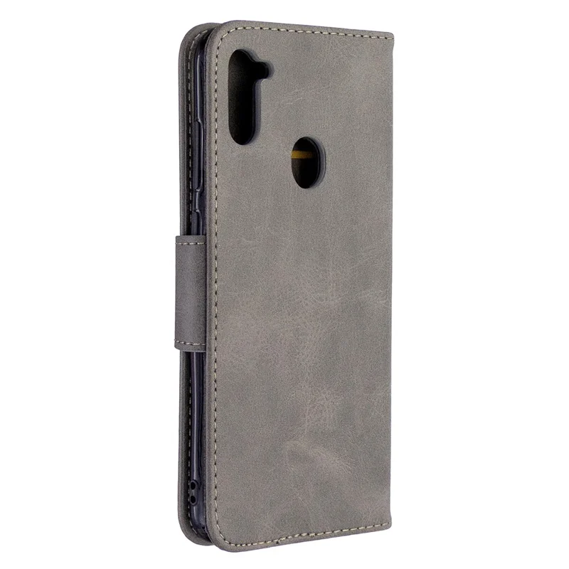 Wallet Leather Stand Case for Samsung Galaxy A11 (EU Version)/M11 - Grey