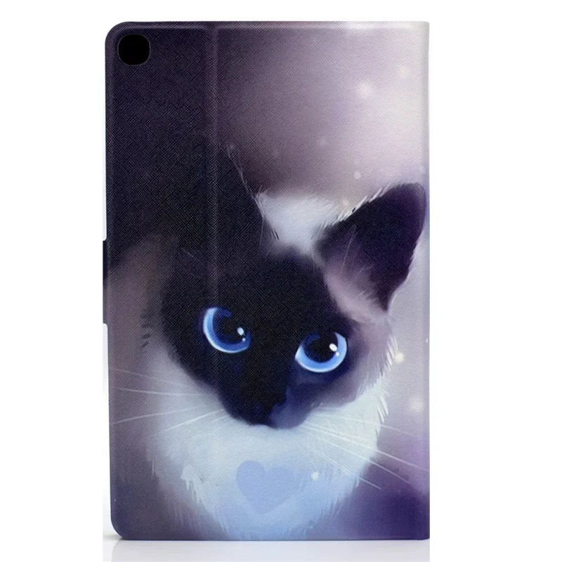 Pattern Printing Leather Stand Tablet Cover for Samsung Galaxy Tab S6 Lite (2020) P610 P615 / (2022) / (2024) - Cat