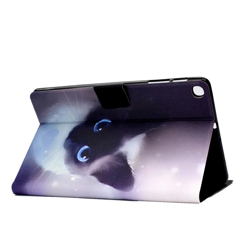Pattern Printing Leather Stand Tablet Cover for Samsung Galaxy Tab S6 Lite (2020) P610 P615 / (2022) / (2024) - Cat