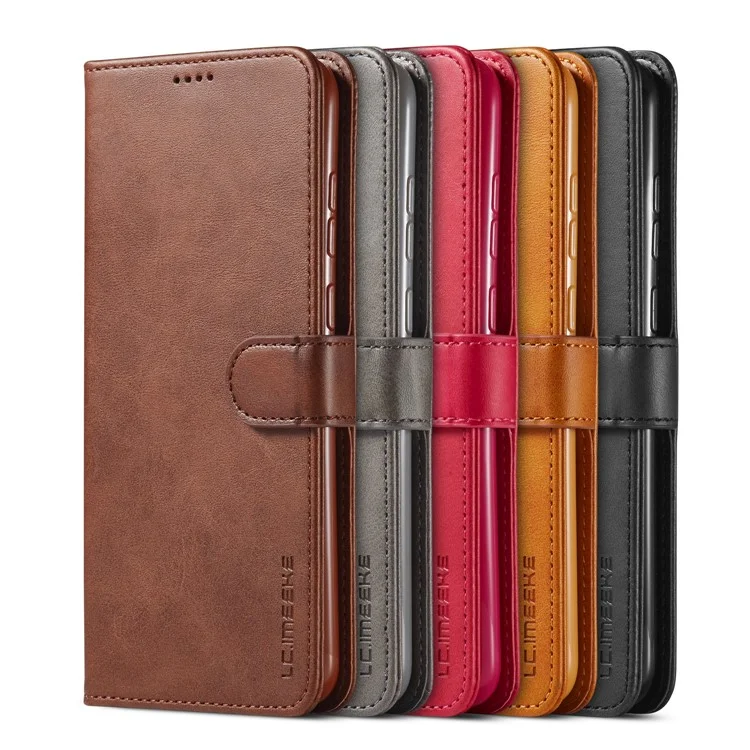 LC.IMEEKE Portefeuille Étui en cuir pour Samsung Galaxy A11 (Version UE) / M11 - Café