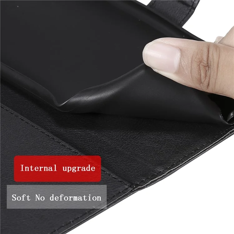 KT Leath Series-2 Wallet Leather Seck Pour Samsung Galaxy M11 - le Noir
