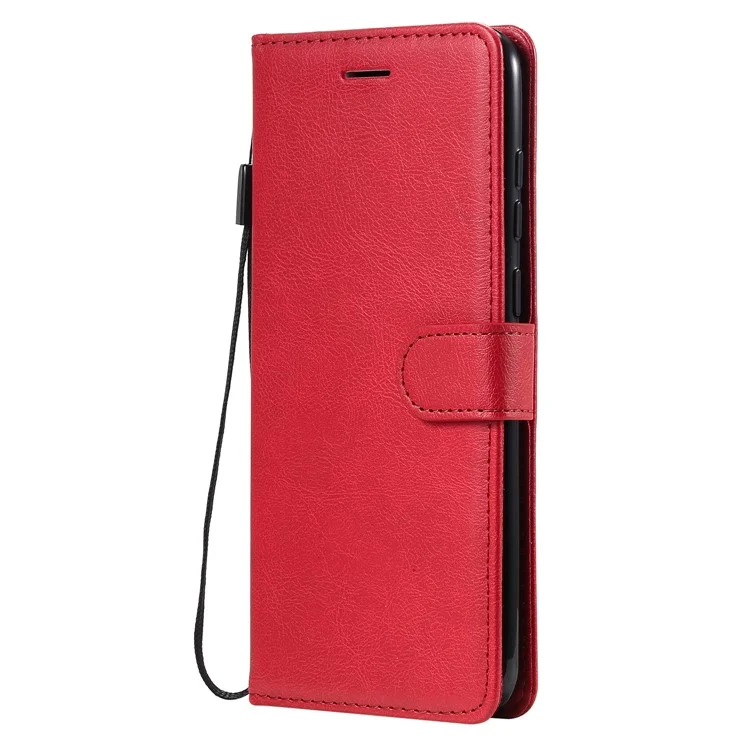 KT Leather Series-2 Carteira Caso de Couro Para Samsung Galaxy M11 - Vermelho