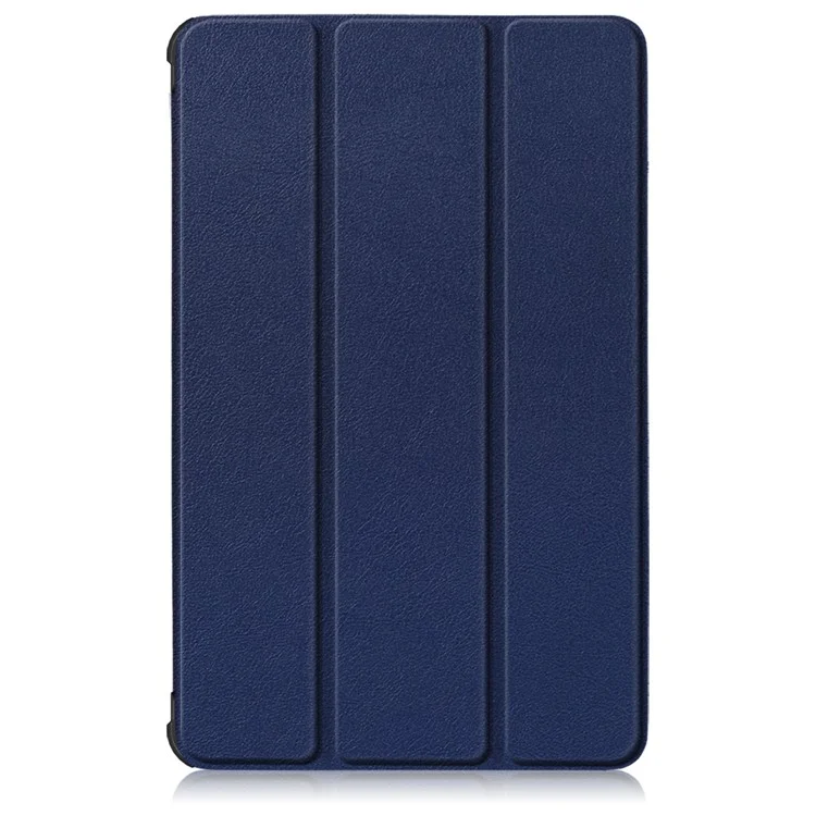 Caso Inteligente de Couro de Suporte Tri-fold Para Samsung Galaxy Tab S6 Lite P610/P615/S6 Lite (2022) - Azul Escuro