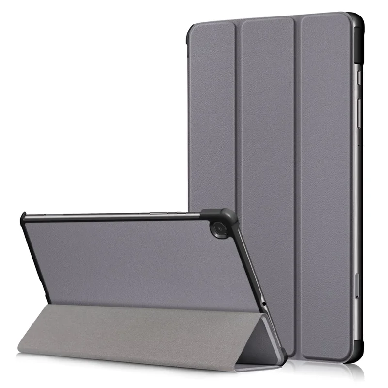Tri-fold Stand Leather Smart Case for Samsung Galaxy Tab S6 Lite (2020) P610 P615 / (2022) / (2024) - Grey