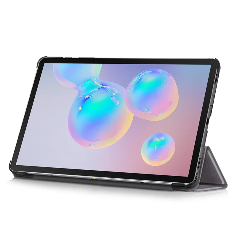 Tri-fold Stand Leather Smart Case for Samsung Galaxy Tab S6 Lite (2020) P610 P615 / (2022) / (2024) - Grey