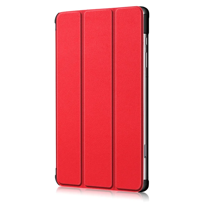 Tri-fold Stand Leather Smart Case for Samsung Galaxy Tab S6 Lite (2020) P610 P615 / (2022) / (2024) - Red