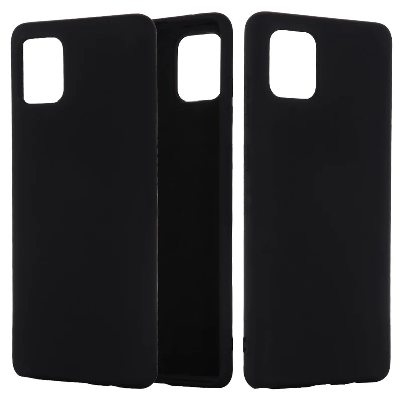 Shockproof Liquid Silicone  Case for Samsung Galaxy A81/Note 10 Lite - Black