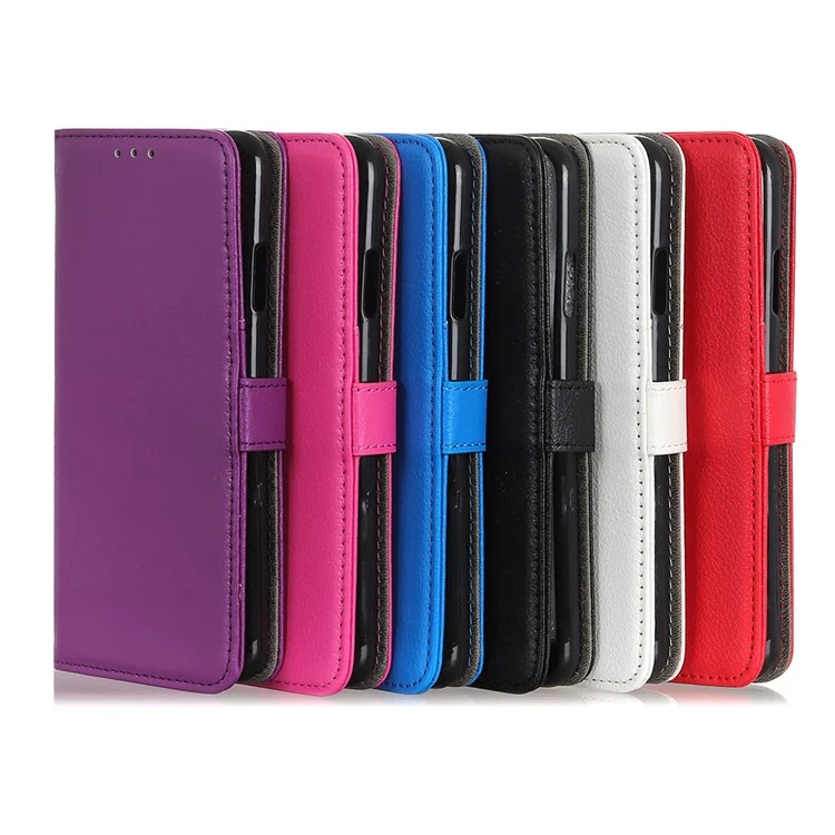 Litchi Skin Leather Swellet Сставка Для Телефона Samsung Galaxy A21s - Черный