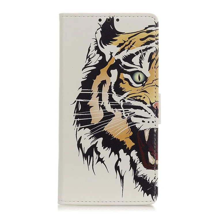 Muster Druckleder -telefonabdeckung Schutzhülle Für Samsung Galaxy A21s - Tiger