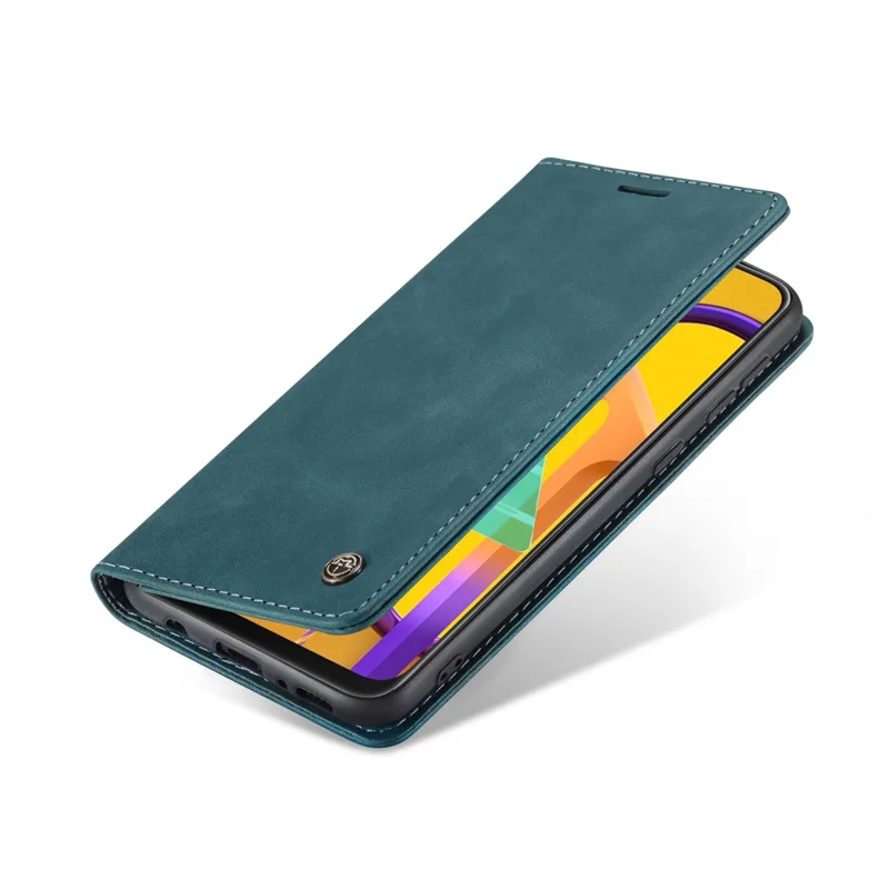 CASEME 013 Series Auto-absorbed Leather with Wallet Shell for Samsung Galaxy M30s/M21  - Blue