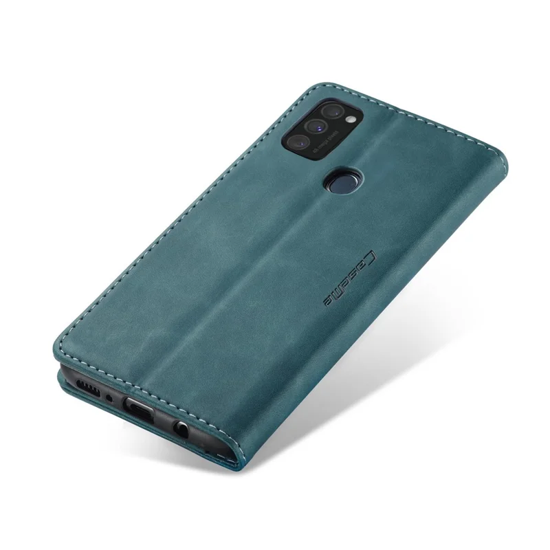 CASEME 013 Series Auto-absorbed Leather with Wallet Shell for Samsung Galaxy M30s/M21  - Blue