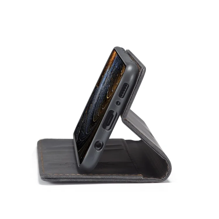 Caseme 013 Series Auto-absorbierte Lederhülle Für Samsung Galaxy M31 - Schwarz