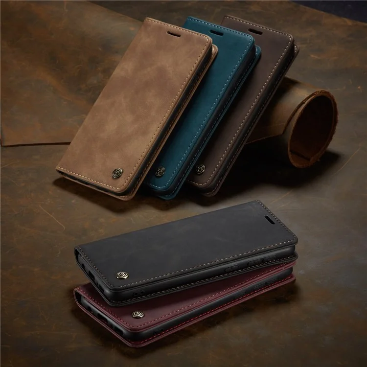 Caseme 013 Series Auto-absorbierte Lederhülle Für Samsung Galaxy M31 - Schwarz