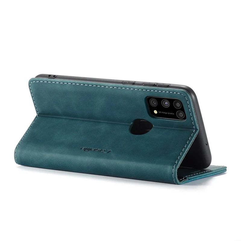CASEME 013 Series Auto-absorbed Leather Shell for Samsung Galaxy M31 - Green