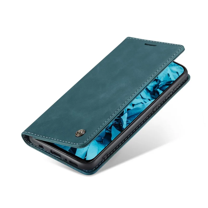 CASEME 013 Series Auto-absorbed Leather Shell for Samsung Galaxy M31 - Green