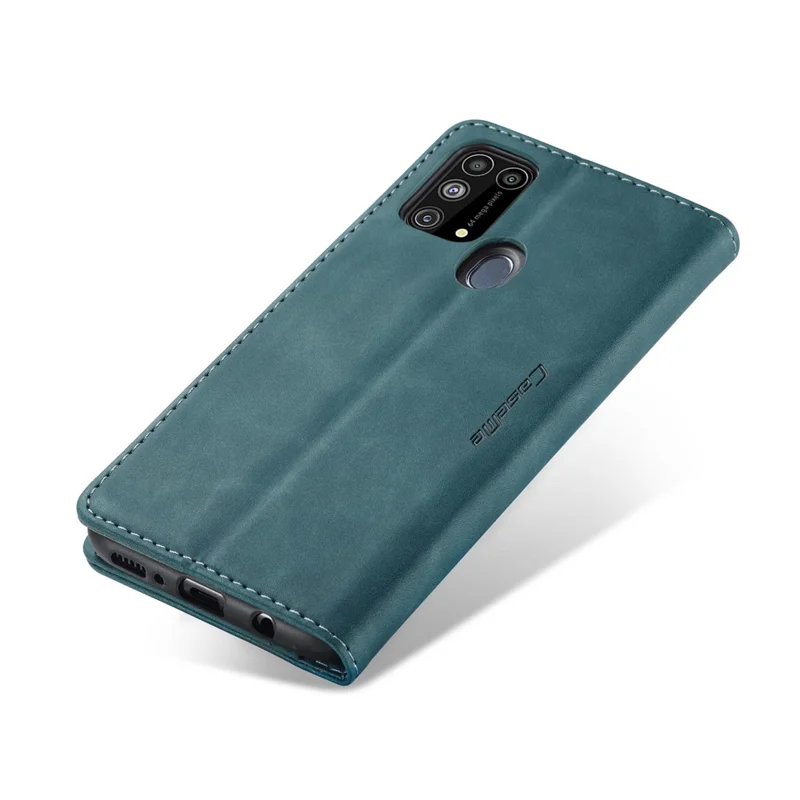 CASEME 013 Series Auto-absorbed Leather Shell for Samsung Galaxy M31 - Green